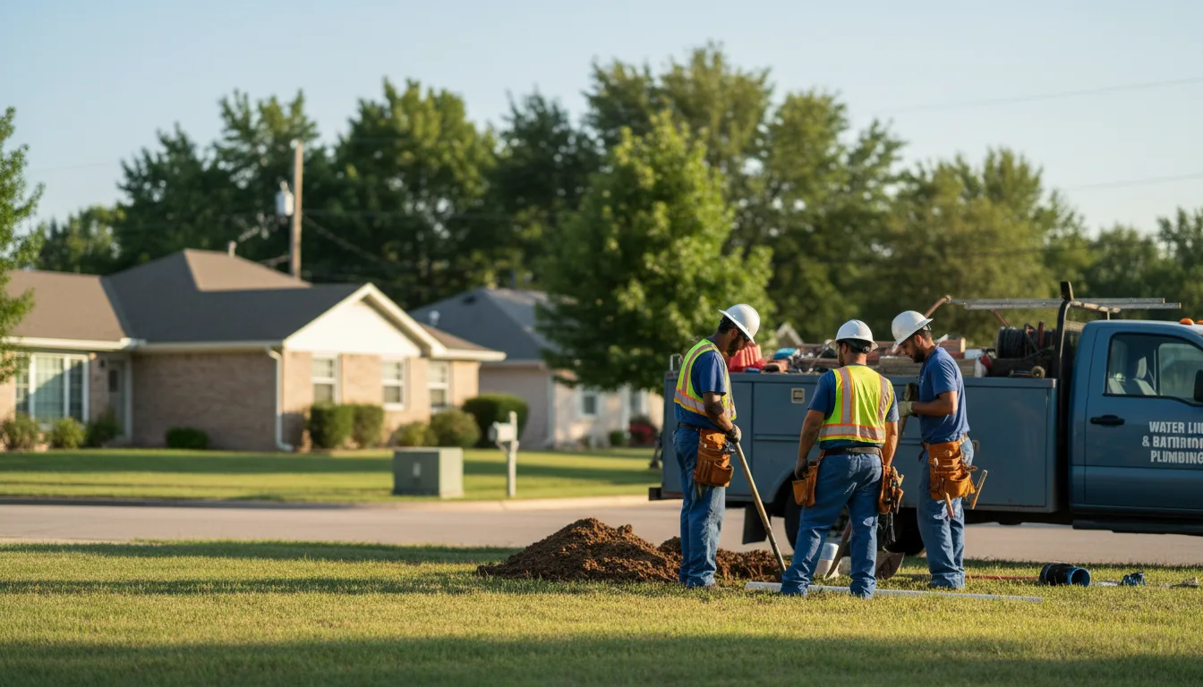 Residential water line and bathroom plumbing service in Western, NE